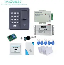 Бесплатная доставка X6 отпечатков пальцев Клавиатура доступа комплект биометрический сканер для Электрический дверной замок DC Питание 125
