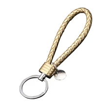 Унисекс плетеный кожаный канат ручной работы Waven цинковый сплав брелок автомобильные брелоки