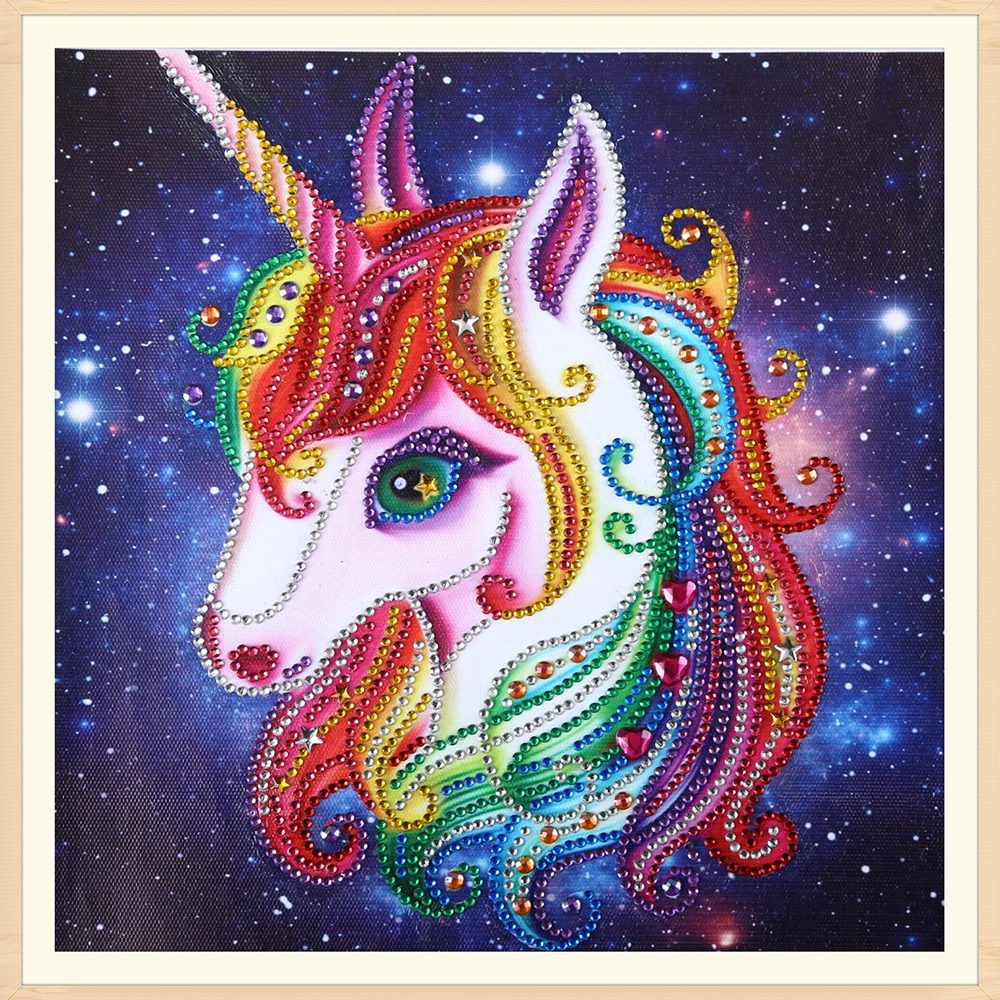 

NAIYUE DIY Diamond Painting Unicorn Round Diamond Cross Stitch Needlework Painting Diamond Embroidery For Home Decor