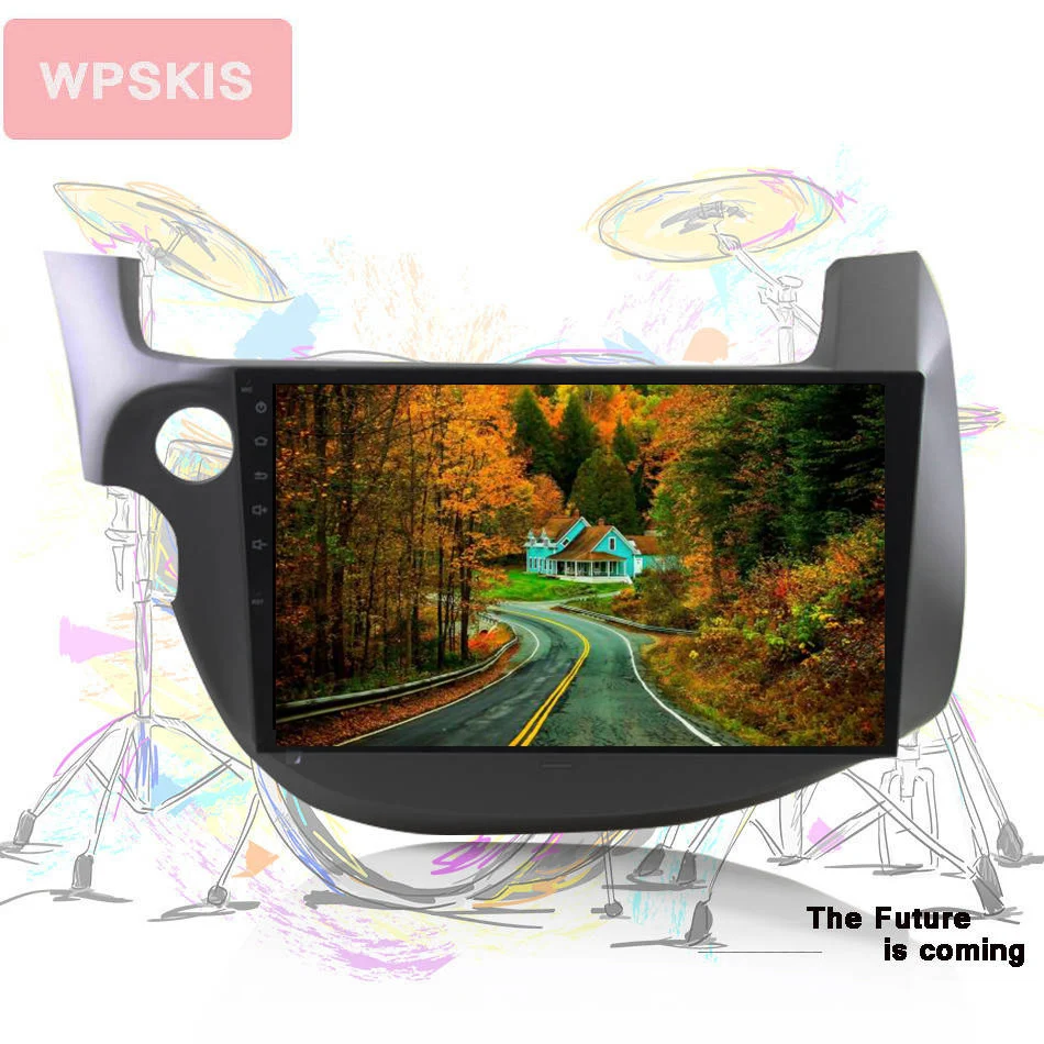

10inch ips hd screen Autoradio stereo music DVD player octa core Android 9.0 with gps Navigation For Honda Fit Jazz 2007 2013