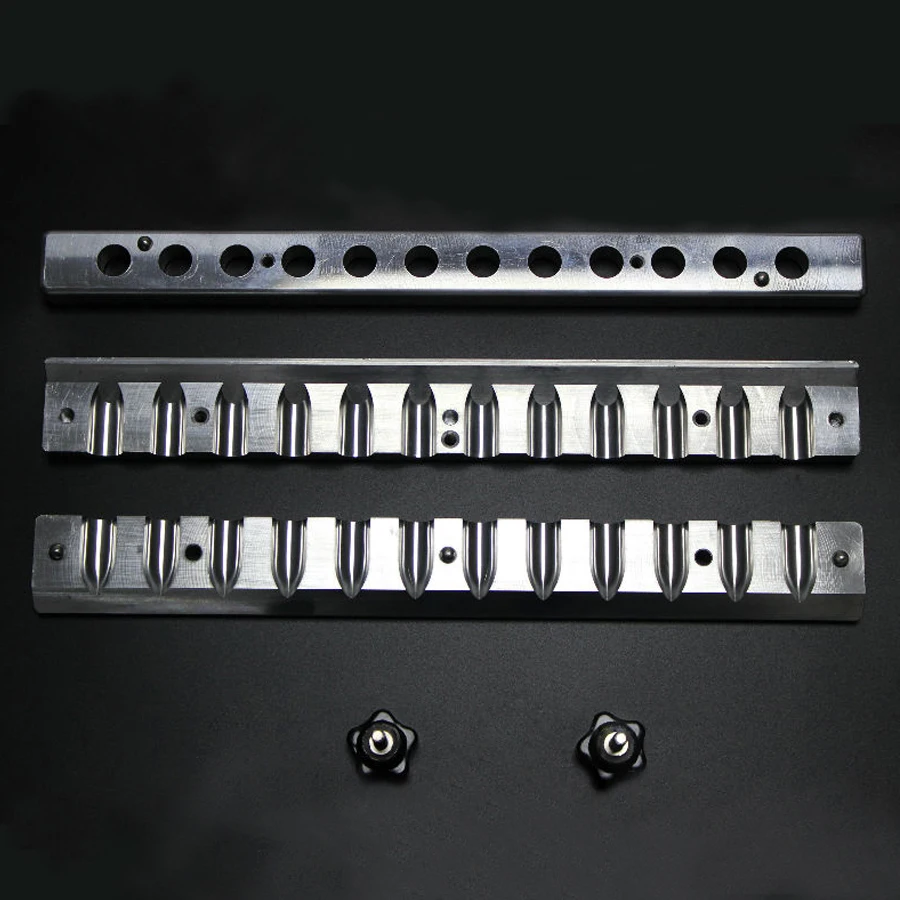 1 комплект 12,1 мм 12 полостей отверстия алюминий DIY Форма для губной помады плесень Макияж набор инструментов