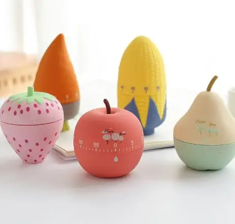 

Fruit Design Kitchen Timers 60 Minutes Cooking Mechanical Home Decorating Blue Dial Timers High Quality Kitchen Tools Gadget