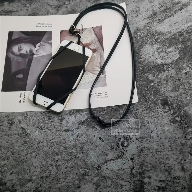 Универсальный силиконовый ремешок для сотового телефона модный держатель для карт чехол для телефона шейный ремешок ожерелье слинг для около 5,5 всех телефонов