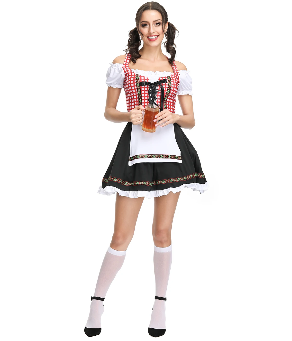 Германия Октоберфест пиво девушка костюм горничной баварский средневековый Традиционные вечерние Dirndl Платье