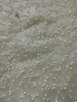 

yaking-92861 special 5 yards/pcs SEQUINS African french lace net tulle fabric with super quality