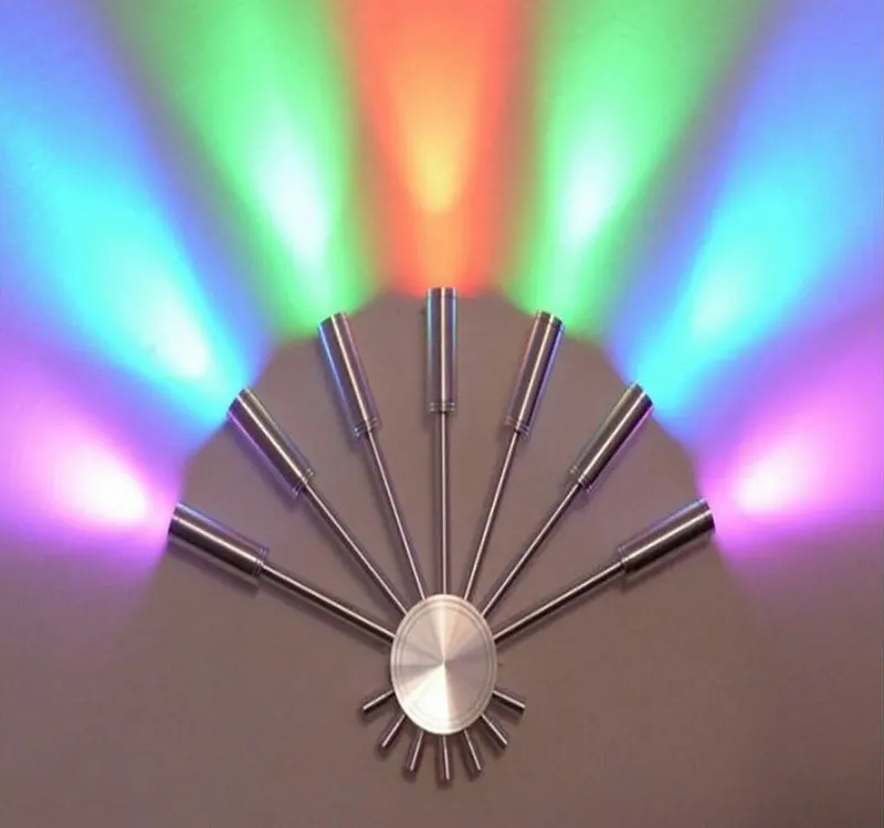 

7W LED wall light Wall mounted crystal convex lens AC85-265V include LED driver for bathroom bedroom silver