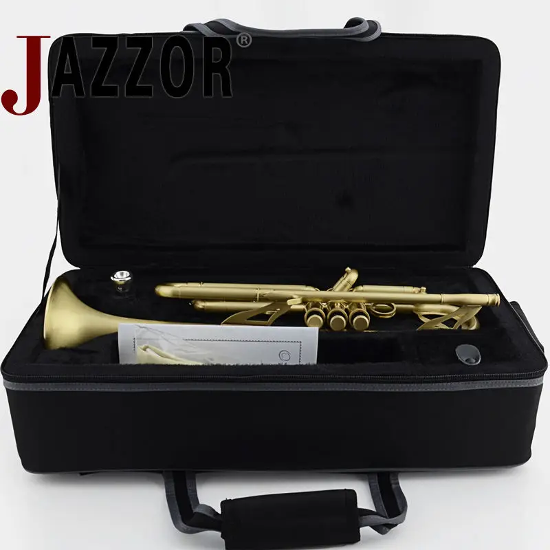 JAZZOR JBTR 450 professional B плоская труба матовая с мундштуком чехол ветровые инструменты|b