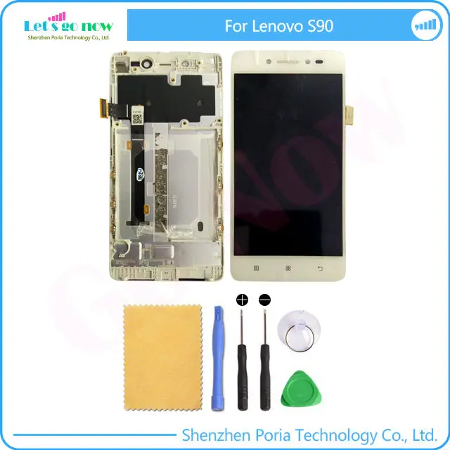 

For Lenovo S90 LCD Display Touchscreen Digitizer Assembly S90-T S90-U S90-A Replacement With Frame+Tools