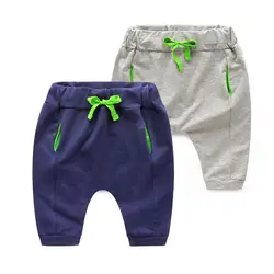 Детские хлопковые шаровары до колена, новая летняя свободная детская одежда, повседневные штаны для мальчиков