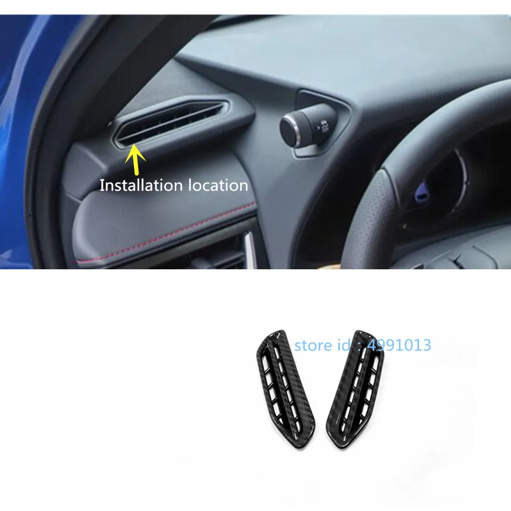 

Car styling garnish frame lamp trim Carbon fiber front air conditioning outlet vent 2pcs for Lexus UX 200H 250H 260H 2019 2020