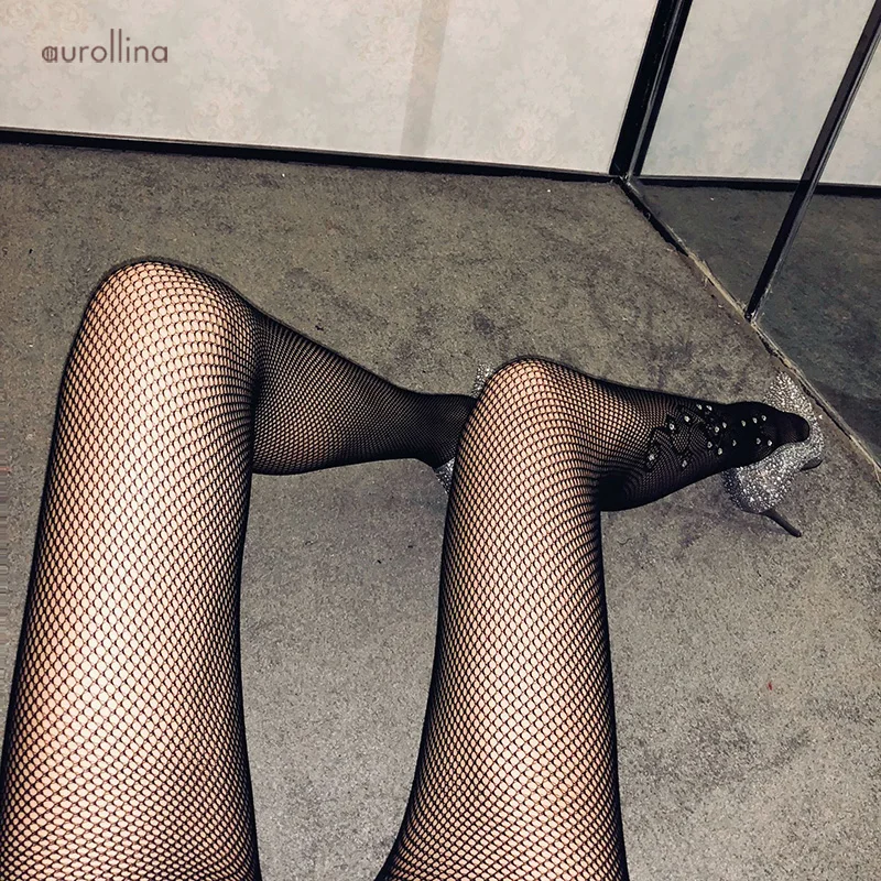 Glitter Bling Fishnet Tights Thin Pantyhose W53 (4)