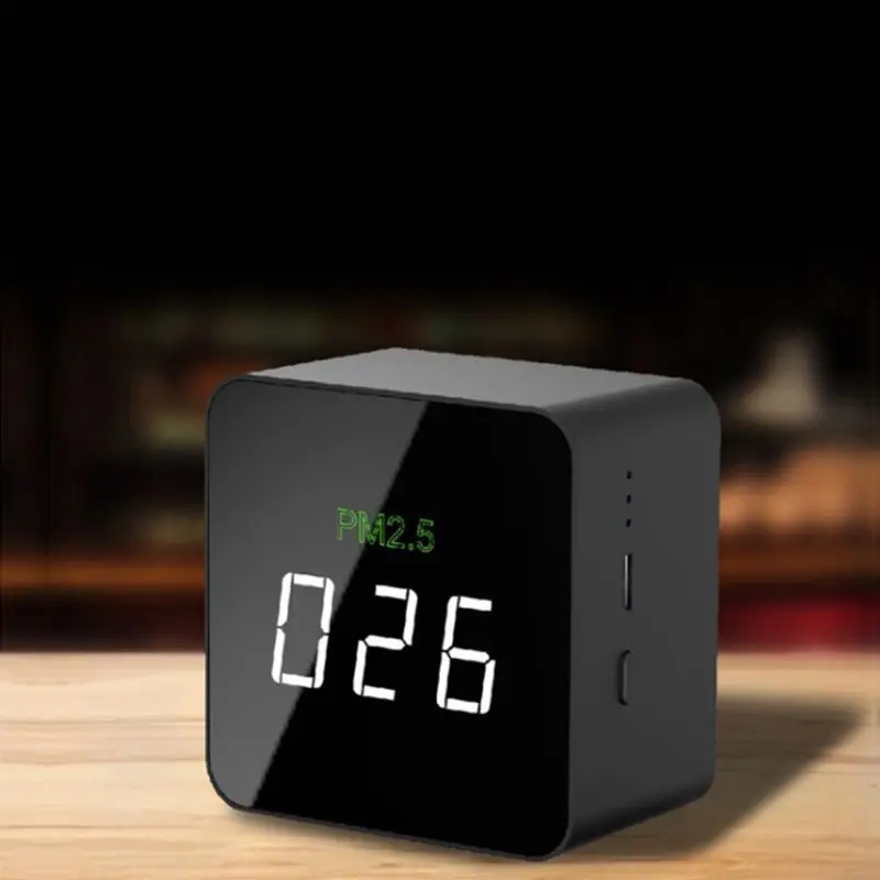 

new Hot Mini PM2.5 Detector Air Quality Tester Monitor Meter Rechargeable AIR-06 Black