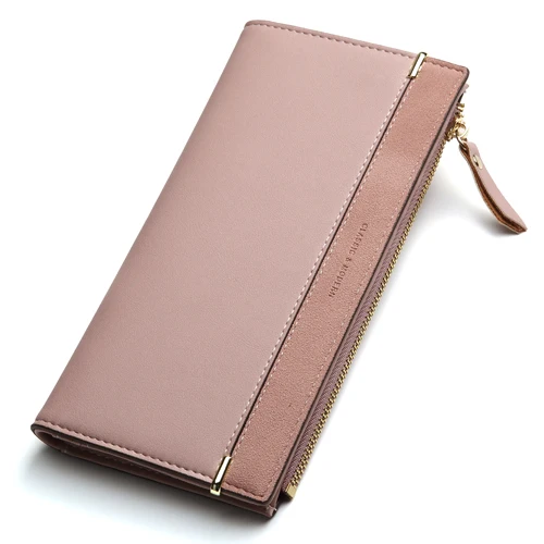 Pink Jamarna, женские кошельки, кошелек, новинка, на молнии, женские кошельки, фирменный дизайн, высокое качество, из искусственной кожи, клатч, классический дизайн - Цвет: Pink