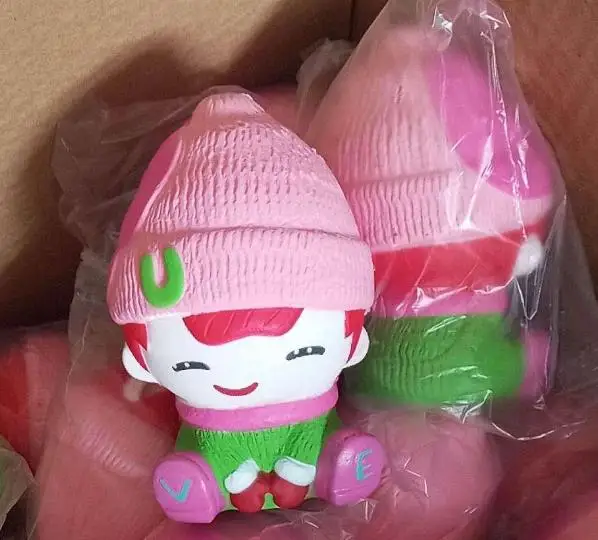10 шт./партия-kawaii jumbo розового цвета с изображением снеговика для маленьких девочек и мальчиков 115 г Редкие Мягкие игрушка pu Подарки для девочек медленно поднимающийся дешево
