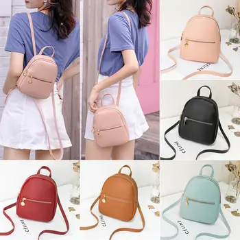 

NEW Women Girls Mini Backpack Faux Leather Rucksack School Bag Travel Backpack