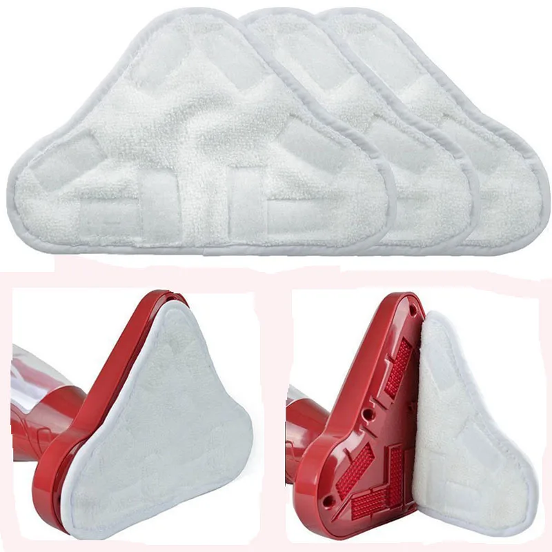 3pcs/lot Practical Reusable Replacement Washable Triangular Steam Mop