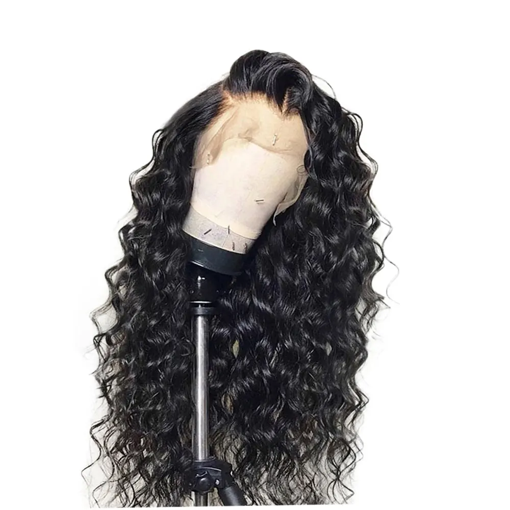 Eseewigs глубокая волна человеческих волос 360 фронтальный парик шнурка бразильский Remy Glueless парики для женщин предварительно выщипанный натуральный волос 150
