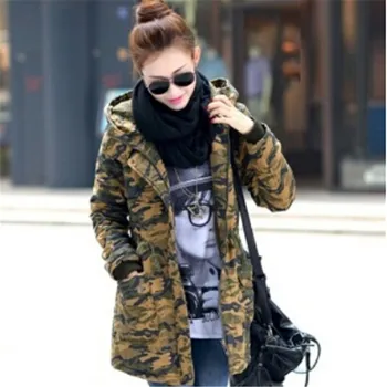 

AILOOGE Winter Womens Parka Casual Outwear Hooded Coat 2017 Winter Jacket Women Korean Style Fashion Woman Clothes