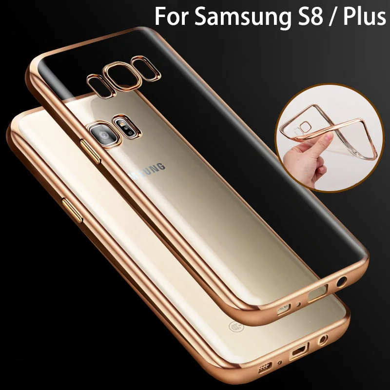 Оригинальный Роскошный чехол yuetuo для samsung galaxy s8 plus s 8 s8plus прозрачный мягкий из ТПУ