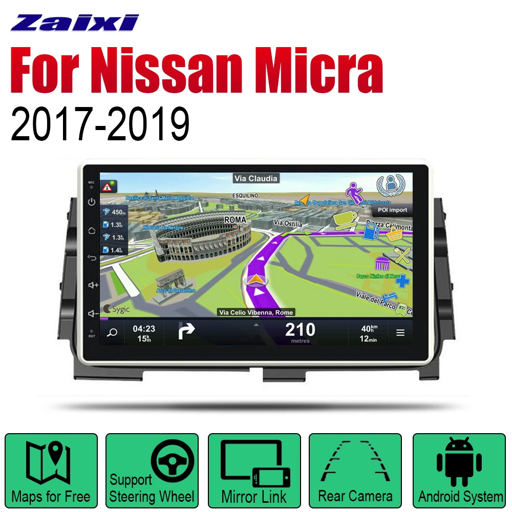 

ZaiXi Auto Radio 2 Din Android Car Player For Nissan Micra 2017~2019 GPS Navigation BT Wifi Map Multimedia system Stereo