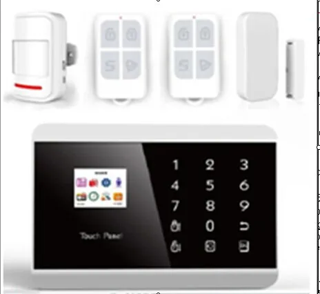 

High Quality Touch panel Dual Network Burglar Alarm System  English/French/Russian