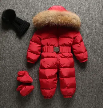 

Russian winter children's snow-proof clothing, 90% duck down piece down jacket girls coat suitable for infant boys snow-proof sn