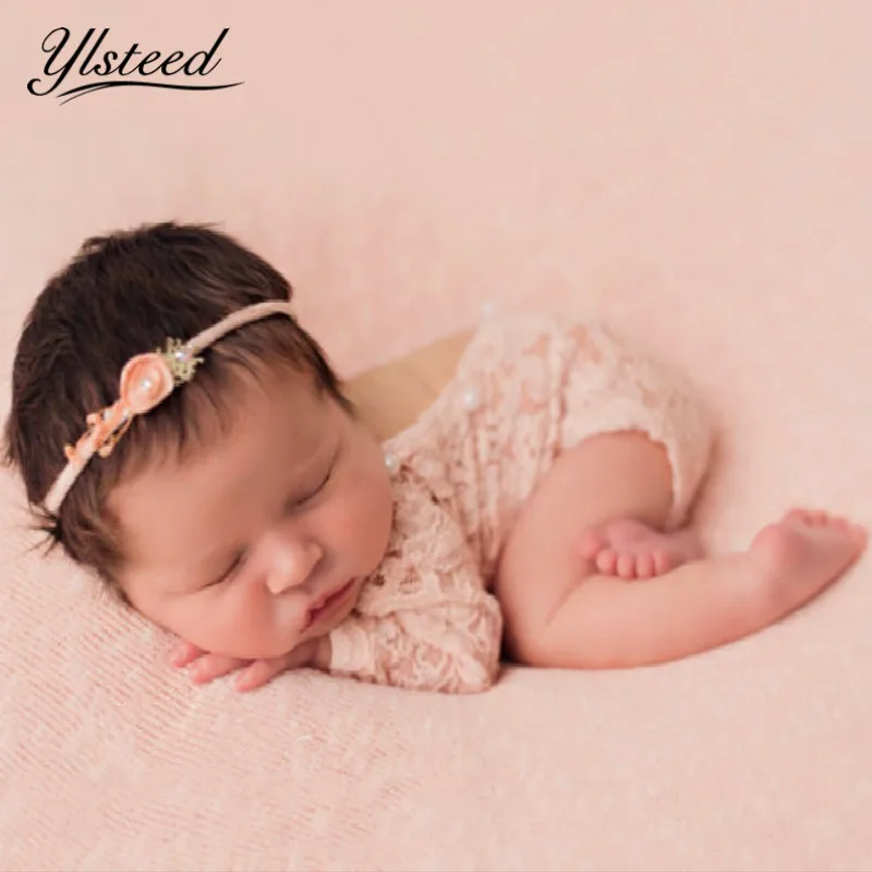 

Newborn Lace Romper Baby Boho Bloomer Jumper Baby Girl Pearl Pink Romper Newborn Photography Props Baby Fotografie Bebe Fotos