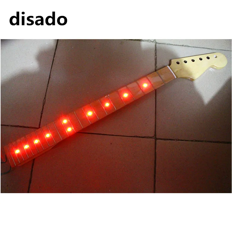 disado 22 Frets maple Electric Guitar Neck maple fretboard inlay red