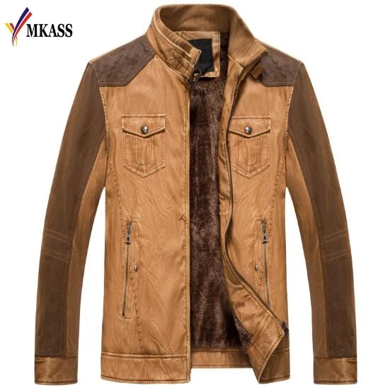 2018 Hot New Brand Men Motorcycle Leather Jackets Men