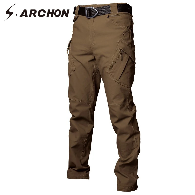 Günstig S. ARCHON IX9 Tactical Military Cargo Hosen Männer Baumwolle Stretch Armee Hosen Casual Viele Taschen SWAT Kampf Hosen Männlichen XXXL