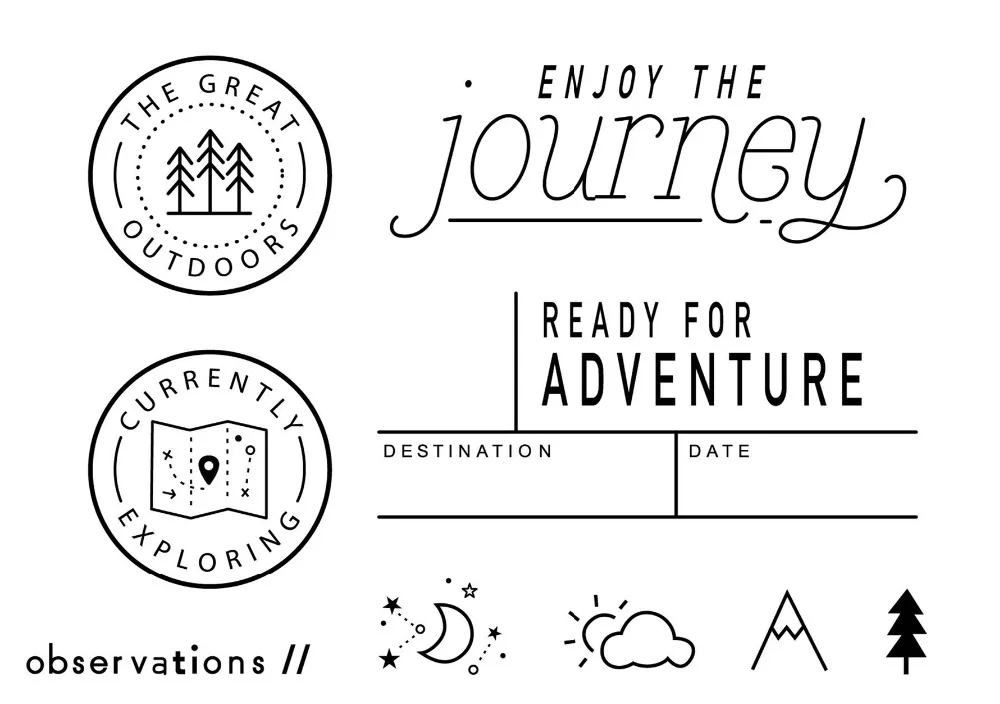 

Adventure stamp Clear Stamp for Scrapbooking Transparent Silicone Rubber DIY Photo Album Decor