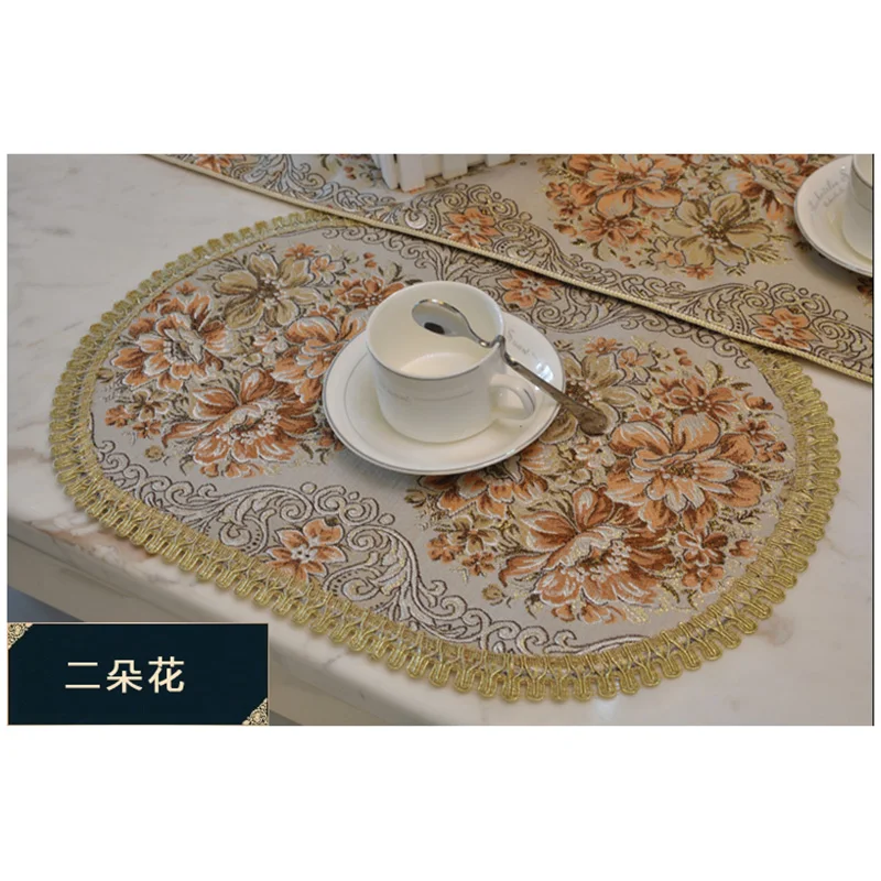 

45*30cm Table Mat Doily Heat-insulated Tableware Placemat Cooling Coaster Bowl Pad Mat Decoration Accessories