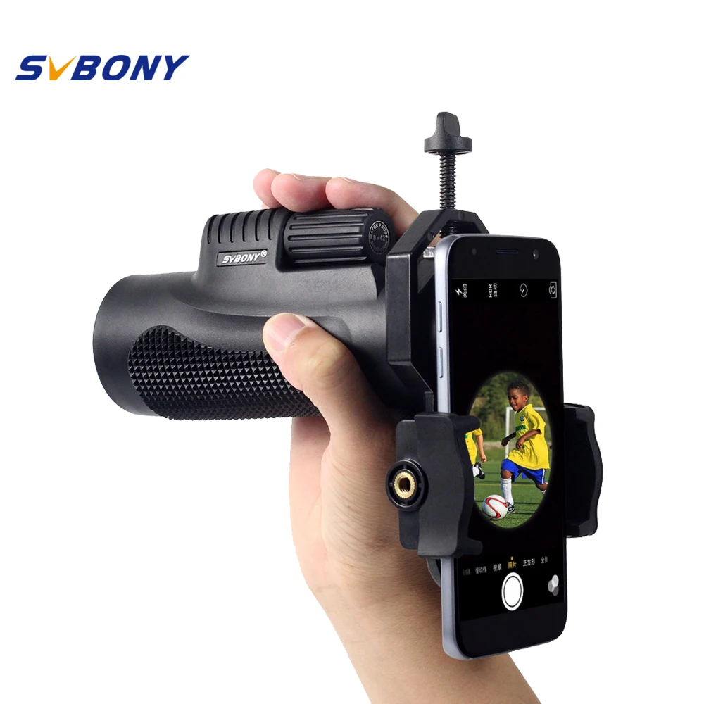 

SVBONY 8x42 Monocular Telescope Waterproof with Phone Adapter Hunting Camping Focus Travel Hiking Birdwatch F9116AB