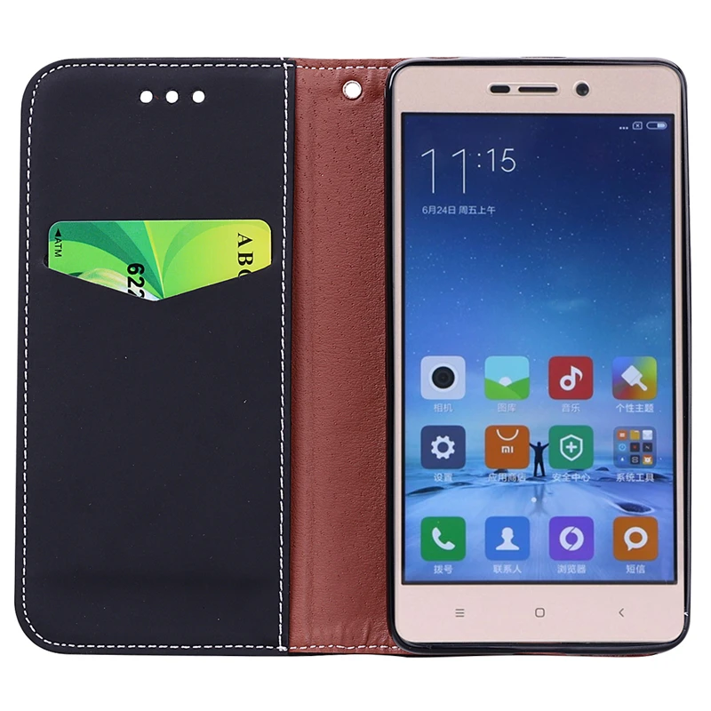 Чехол baisxst для Xiaomi Redmi 3 S роскошный чехол из искусственной кожи книжка подставка