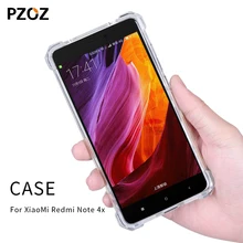Pzoz redmi note 4x case силиконовые роскошь антидетонационных xiaomi redmi note4x крышка прозрачный защитный xiomi примечание 4×3 gb 32 ГБ