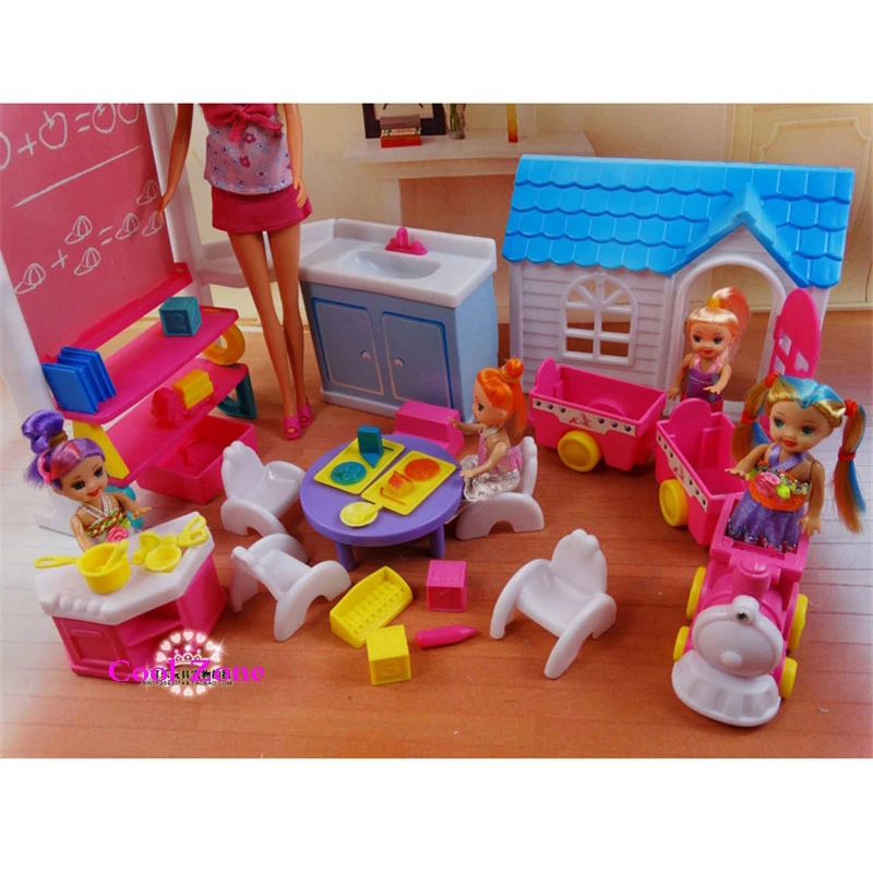 New Arrival Girl Toy Dollhouse Miniature Furniture Happy School Day for Barbie Dolls House Classic Girls Toys Free Shipping|toy furniture|toy horsetoy massage - AliExpress
