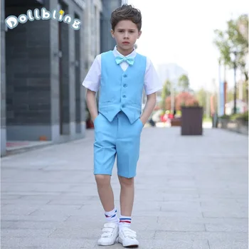 Children'S Day Boys 4Pcs/Set(Pants+Shirts+Belt+Bow) Summer Yellow/Blue Chorus Wedding Flower Boys Short Sleeve Blazer Suit Sets
Children'S Day Boys 4Pcs/Set(Pants+Shirts+Belt+Bow) Summer Yellow/Blue Chorus Wedding Flower Boys Short Sleeve Blazer Suit Sets