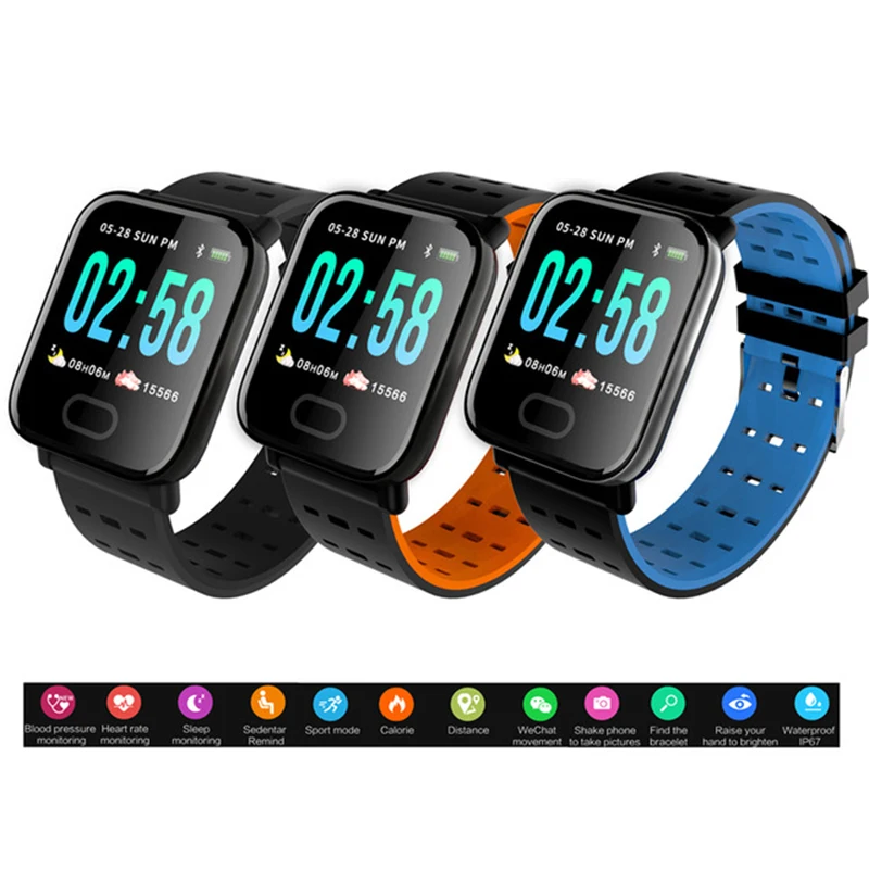 

2018 New Smart Bracelet Blood Pressure Oxygen Smart Bracelet Heart Rate Monitor IP67 Waterproof Smart Band For IOS Android