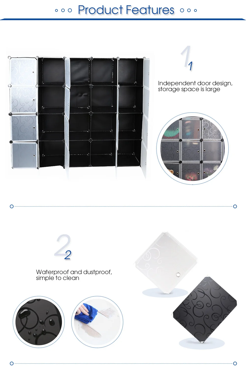 20 Cube Clothes Closet Modular Wardrobe