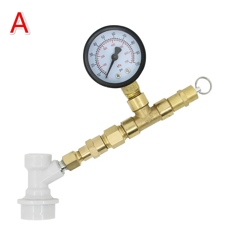 Homebrew Adjustable Pressure Relief Valve with Guage For Home Brew 060