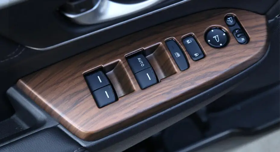 

1 Set Wood Chrome For Honda CRV 2017 Car Interior Window Switch Control Panel Cover Trims Car Styling Accessories