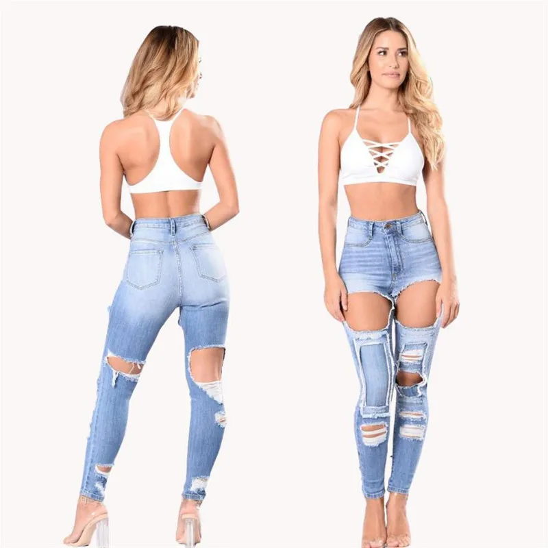 

2019 boutique hot sales, fashion sexy ripped jeans
