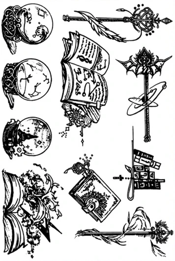 

CLEAR STAMP Magic wand DIY Scrapbook Card album paper craft silicon rubber roller transparent stamps