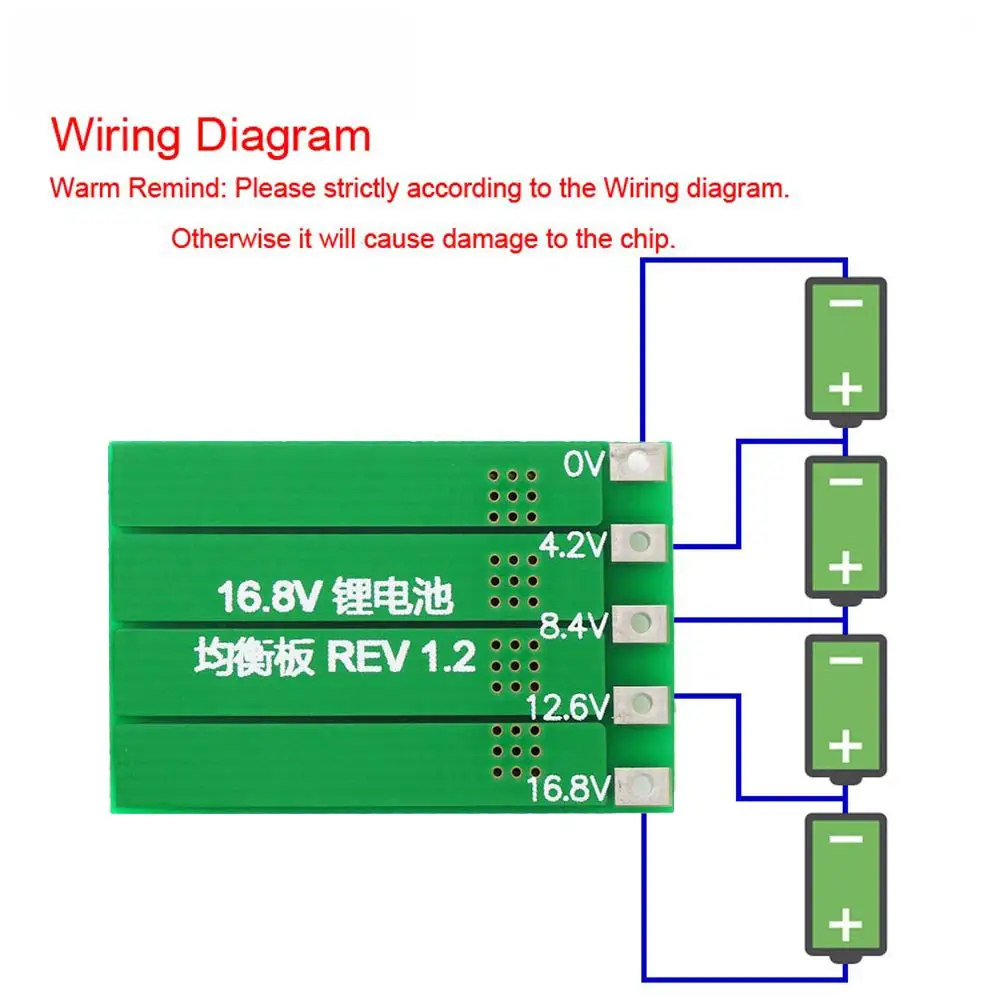 Universal 2S 3S 4S 100mA/300mA External balanced Board 18650 Lithium Battery Module with balance 7.4V 8.4V 11.1V 12.6V 14.8V