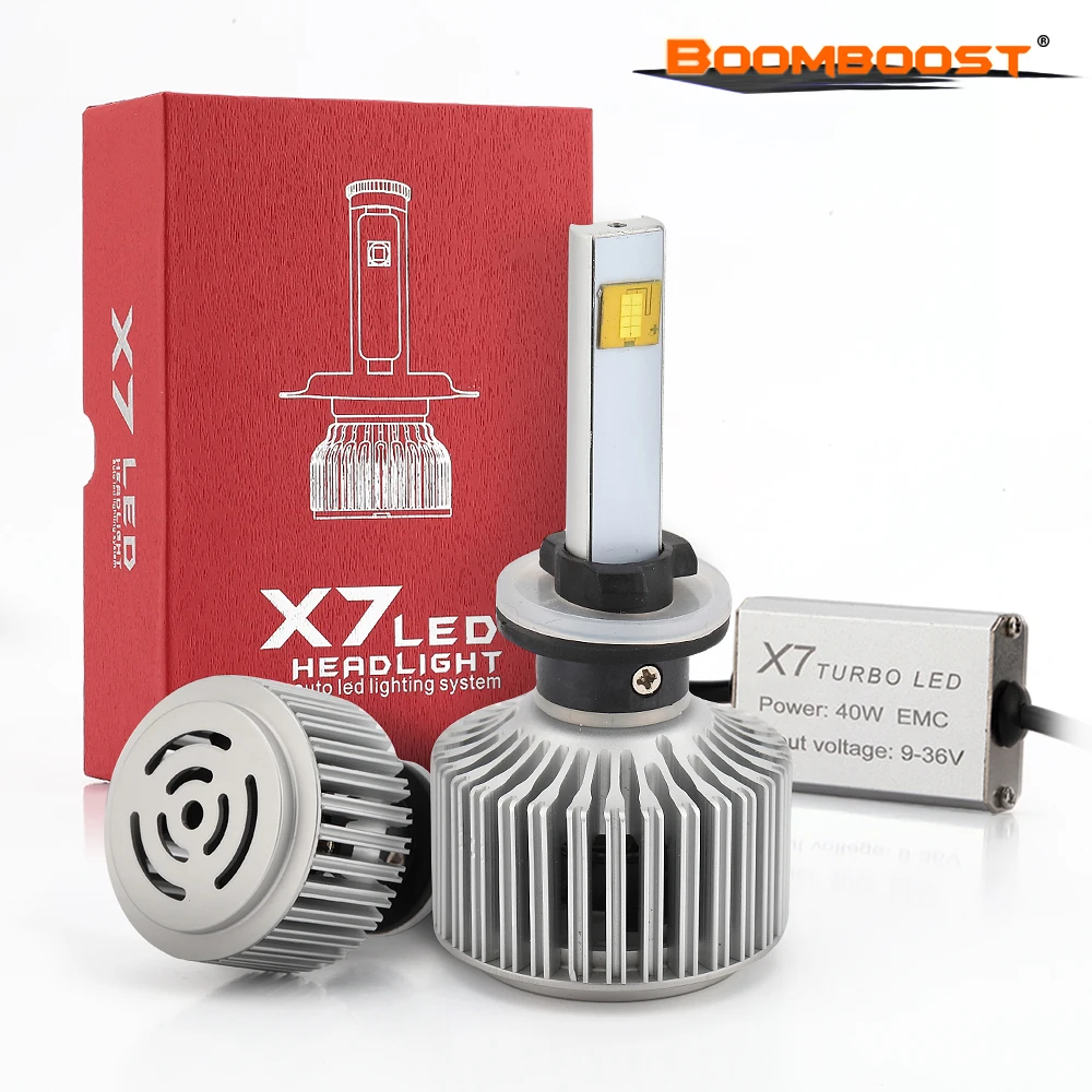 1 пара 80 Вт-120W X7 H7 H13 9004 Авто светодиодный головной светильник 6000K Высокое Мощность