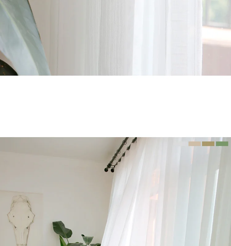 CITYINCITY Tulle kitchen Curtains for living room bedroom Jacquard home decor silver yard sheer luxury white curtain for room 09