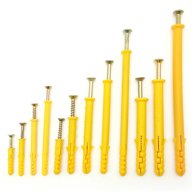 

4pcs M8 small yellow croaker countersunk stainless steel self-tapping screws set expansion bolts wall plug 40mm-120mm length