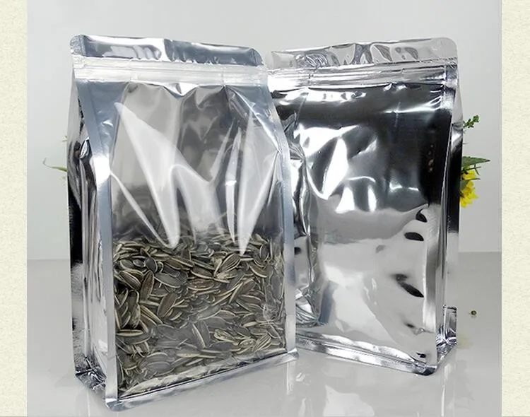 100x Silver Aluminum Foil Mylar Bag Vacuum Bags Sealer Zip Food StorageFB 