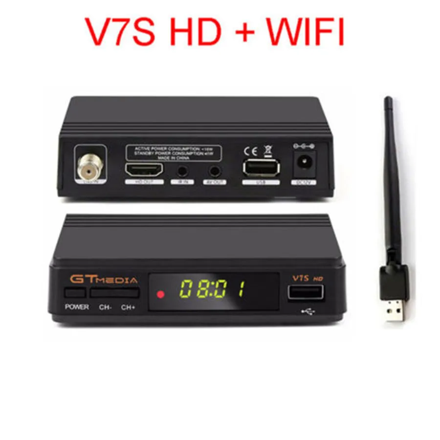 

2pcs/Lot DVB-S2 Satellite TV Receiver Freesat V7 Upgrade to Gtmedia V7S+USB WIFI Support Network Sharing Youtube Spain Polish