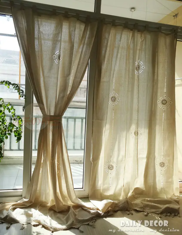 150*255 см Высокое качество хлопок лен крючком винтажные шторы Las cortinas Rideau Le tende Der vorhang Gardin готовые шторы